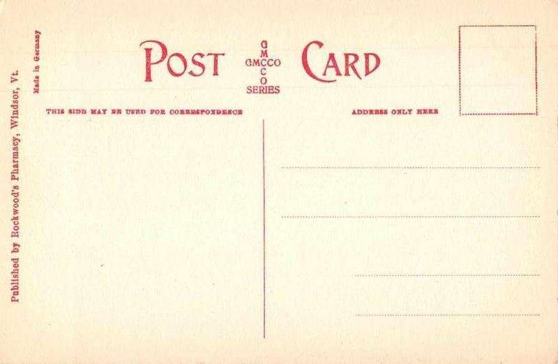 Windsor Vermont Ascutney Mountain Birds Eye View Antique Postcard J70761