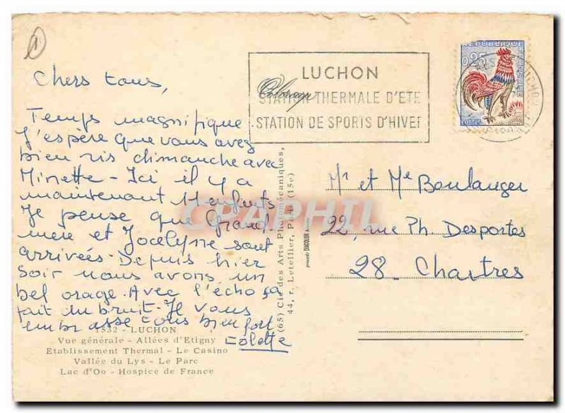 Modern Postcard Luchon General view Allees d'Etigny Valley Casino Spa Establi...