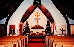 Interior St Andrews Episcopal Church Milford CT c1983 Postcard T32