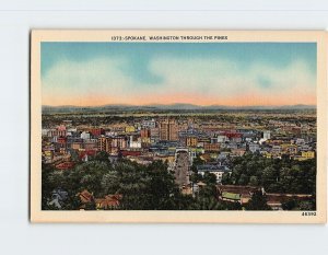 Postcard Through The Pines, Spokane, Washington