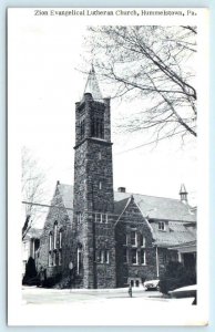 HUMMELSTOWN, Pennsylvania PA ~ Zion Evangelical LUTHERAN CHURCH c1950s  Postcard