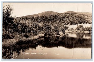 c1910's Lyon Pond Peru Vermont VT RPPC Photo Unposted Postcard 