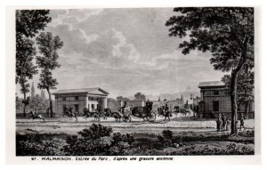 Entrance to the Park from and old engraving Mulhouse France Postcard