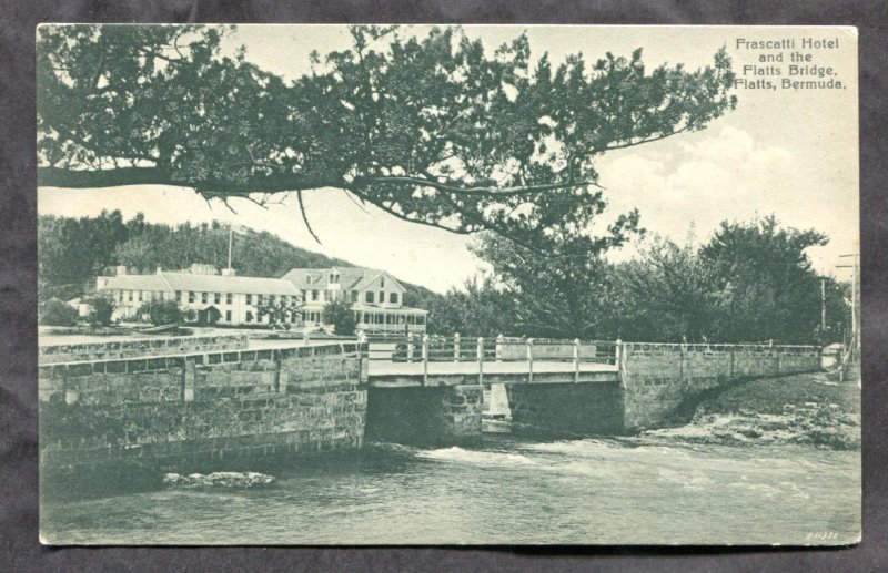 dc878 - FLATTS VILLAGE Bermuda c1905-10 Frascatti Hotel & Bridge Postcard