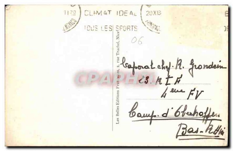 Old Postcard Monaco Rocher