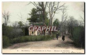 Old Postcard Montlhery Tower Promenade House keeper