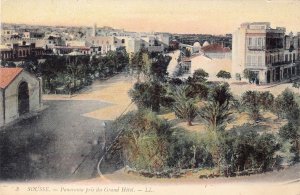 P1698 vintage unused pc sousse - panorama pris du grande hotel tunisia