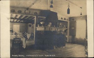 Fitzwilliam New Hampshire NH Tavern Dining Room 1927 Real Photo Postcard