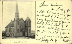 Sackville New Brunswick NB Main Street Baptist Church c1910 Postcard