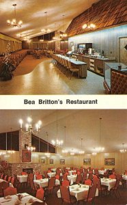 SHAWNEE, Oklahoma OK   BEA BRITTON'S RESTAURANT~Coffee Shop  ROADSIDE  Postcard