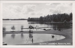 RPPC Postcard Slat's Harbor Phillips WI