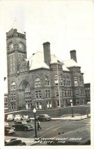 Autos Blanchard County Court House Hartford Indiana RPPC real photo 9637 Cook