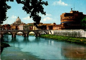 Italy Roma Rome Saint Angelo Bridge and Castle