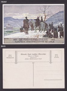 GERMANY, Postcard, Blücher's Rhine crossing at Kaub