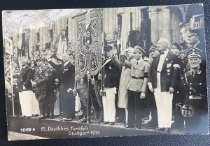 Mint WW 2 Germany Real Picture Postcard Goebbles Gymnastic event stuttgart 1933