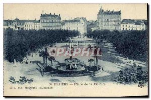 Old Postcard Beziers Victory Square