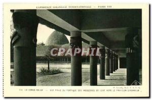 Old Postcard -Exhibition Colonial International - Paris 1931 Belgian Congo - ...