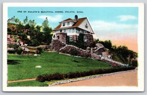 Duluth Minnesota~One Of Duluth's Beautiful Homes On Skyline Drive~Vintage PC