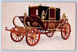 London England Postcard Landau Carriage for King Edward VII c1930's Tuck Art