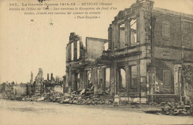 CPA Militaire (Dep.55) Revigny - Ruines de l'Hotel de Ville (91931)