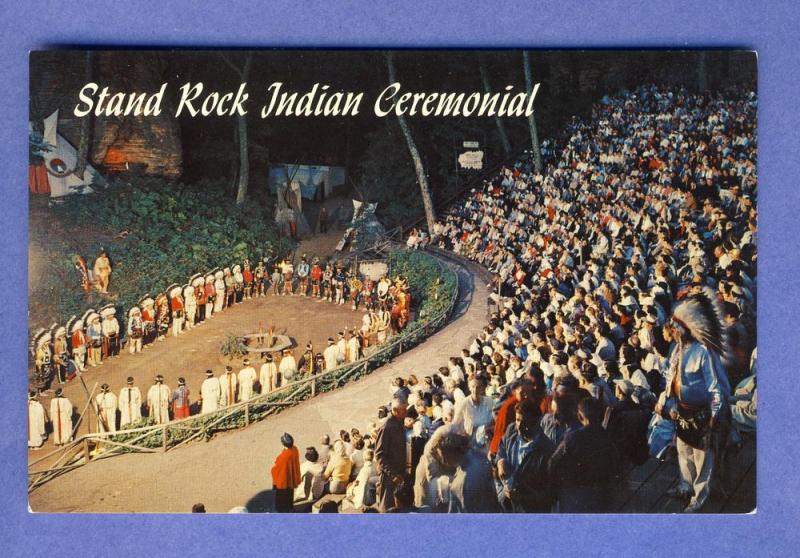 Wisconsin Dells, WI Postcard, Stand Rock Indian Ceremonial