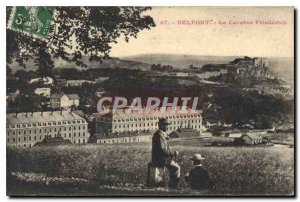 Old Postcard Belfort Army Barracks Friederich