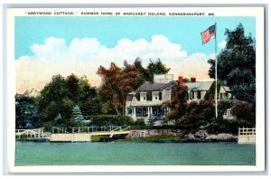 Kennebunkport Maine Postcard Greywood Cottage Summer Home Margaret Deland c1920