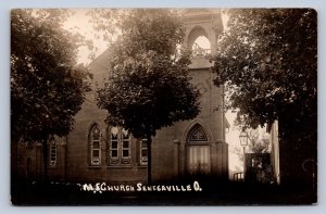 J87/ Senecaville Ohio RPPC Postcard c1910 Guernsey County M.E. Church 156