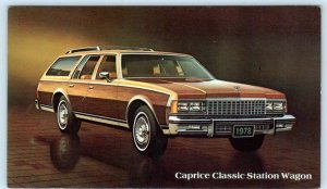 Automobile Car Advertising 1978 CHEVROLET CAPRICE CLASSIC WAGON Woody  Postcard