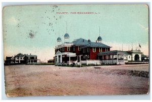 1910 View Of  Kuloff House Mansion Far Rockaway Long Island Flushing NY Postcard