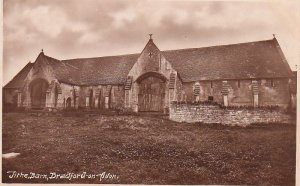 Postcard RPPC Tithe Barn Bradford on Avon UK