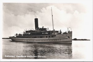 Netherlands Enkhuizen Veerdienst Enkhuizen Stavoren Vintage RPPC 04.14