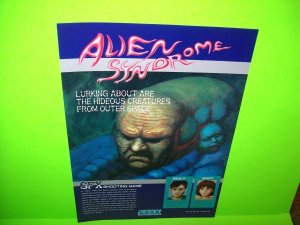 Alien Syndrome Original NOS Video Arcade Game Sales Flyer Rare Japan 1987