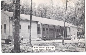 Postcard Main Building West Ara Camp Swatara Bethel PA 1955