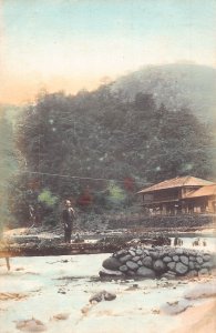 L268 Japan Tonosawa, Hot spring Hakone  vintage postcard