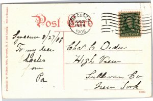 Postcard NY Syracuse University campus