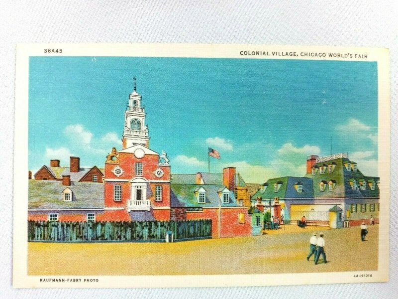 Vintage Postcard Colonial Village Chicago World's Fair