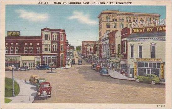 Tennessee Johnson City Main Street Looking East