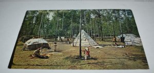 Chippewa Indian Village Historyland Hayward Wisconsin Postcard Gallagher's