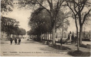 CPA VANNES-La Promenade de la Rabine-La Statue de Lesage (27340)