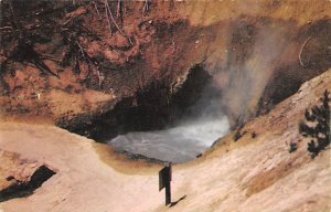 Dragon's mouth spring displays its pulsating, thumping surge of hot water Yel...