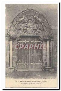 Saint Pierre le Moutier Old Postcard Gates of & # 39eglise (13th)