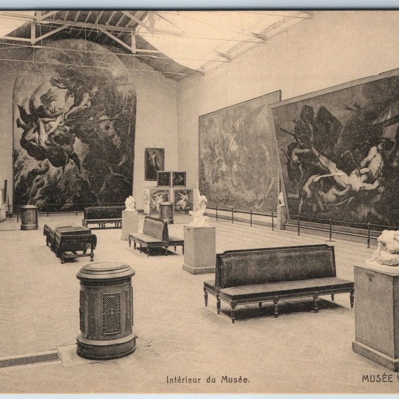 c1910s Buxelles, Belgium Interior of Art Museum Brussels Ertz Thill Simonis A206