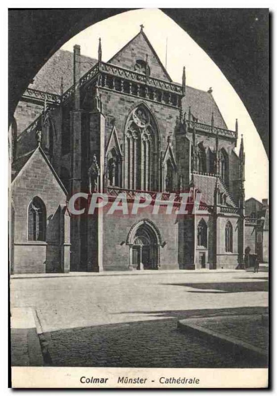 Old Postcard Colmar Munster Cathedral