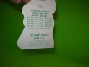 Santa Claus Diecut Christmas Club Vintage Paterson Lakeview Savings Bank NJ