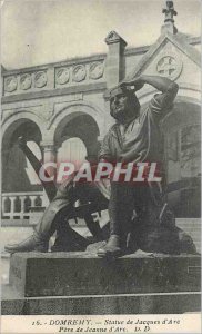 'Postcard Old Domremy Statue of Jacques d''Arc Pere Joan of Arc'