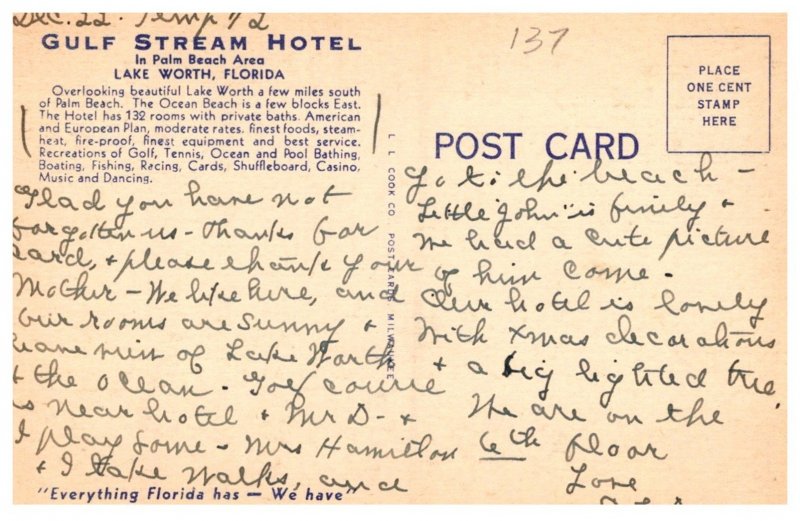 Florida  Lake Worth , Gulf Stream Hotel