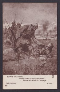 FRANCE, Postcard, Entre Vaillants, Propaganda, WWI