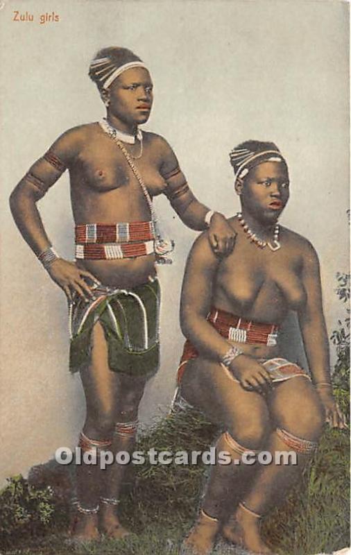 Zulu Girls African Nude Unused 