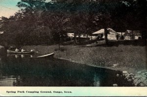 Iowa Osage Spring Park Camping Ground 1914